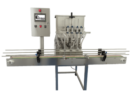 Máquina llenadora semiautomática para líquidos